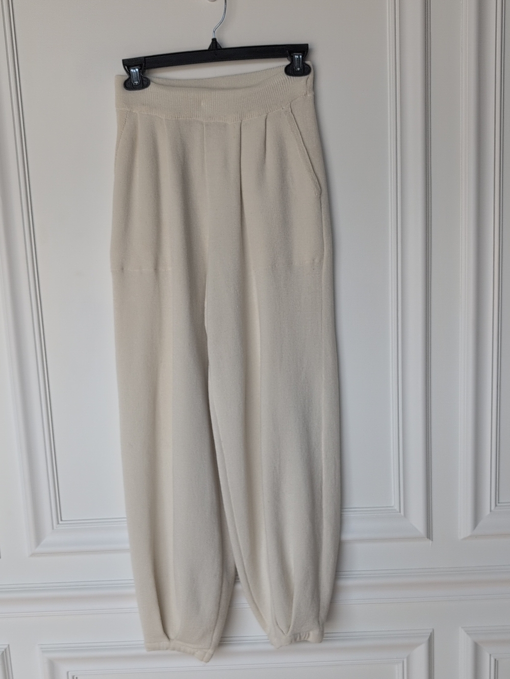 Cozy Cream Knit Jogger Pants
